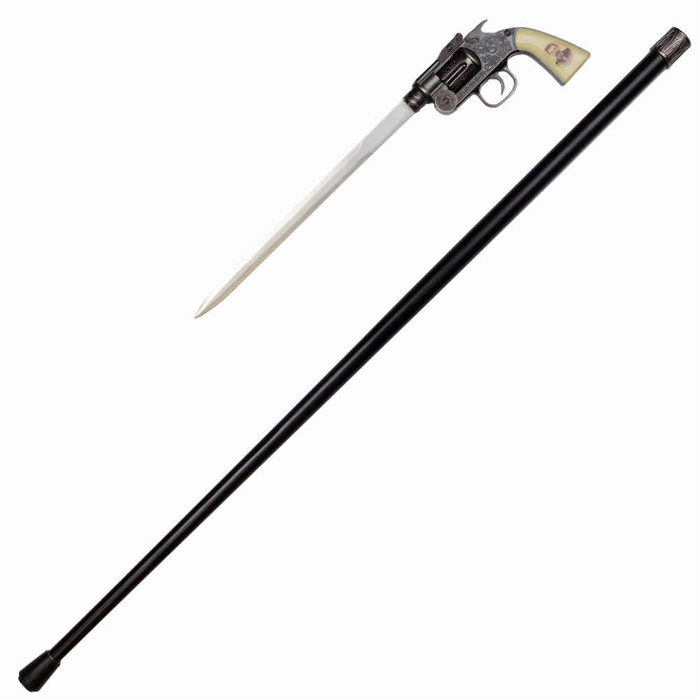 Doc Holiday Revolver Gun Handle Sword Cane - Tophatter's Army Products & Self Defense Collectible Weapons - Tophatter Daily Deals